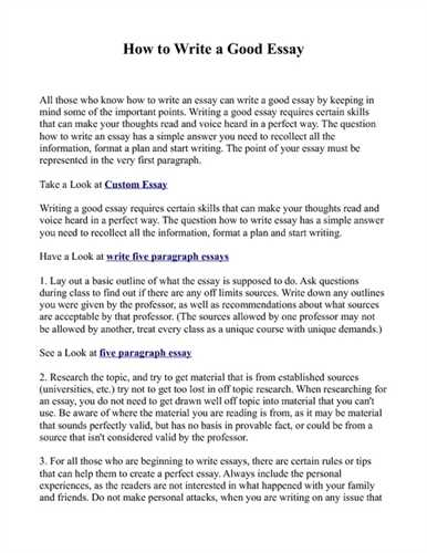 Science essay writing