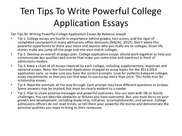 essay help for college application